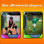 Custom a Sports Card Magnet<br><div class="desc">Custom your own sports card.
1. Change the picture to the young player.
2. Change the Name
3. Change the year if needed.
4. The name of the sports club. 
Funny and nice. 
Magnetic cards will be shown in the room and not in any album.</div>