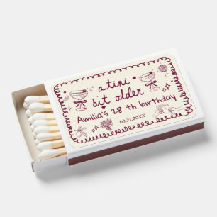 Custom A Tini Bit Older Birthday Party, 30th, 40th Matchboxes