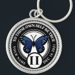 Custom AA NA Butterfly Recovery Anniversary Coin K Keychain<br><div class="desc">Our Addiction Recovery Medallion Keychains are a perfect way to recognize a Sobriety Birthday or Recovery Anniversary because they offer something that mass produced medallion keychains just can't... the option to personalize! Make them feel unique and appreciated by giving personalized. Add any name, recovery date and length of sobriety! Designed...</div>