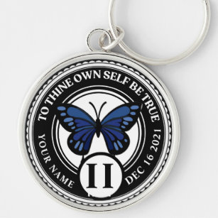 Custom AA NA Butterfly Recovery Anniversary Coin K Keychain