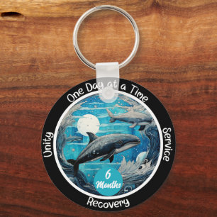 Custom AA NA Recovery Milestone Gift Keychain