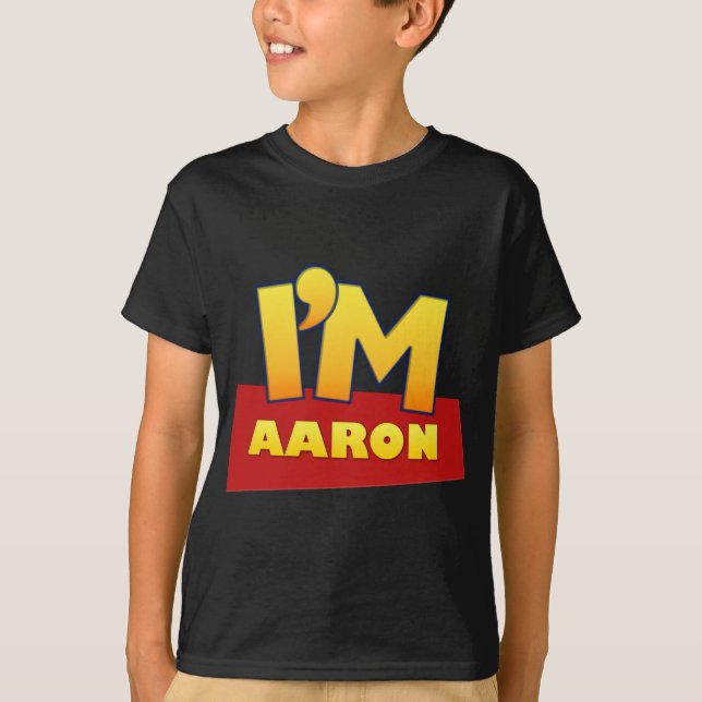 custom AARON comic logo shirt (Front)