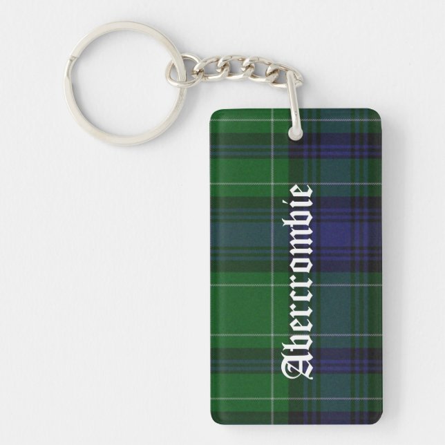 Custom Abercrombie Tartan Plaid Key Chain (Front)