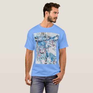 Custom Abstract Art Carolina Blue Color Template T-Shirt
