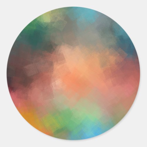 Custom Abstract Art Elegant Colorful Blank Classic Round Sticker