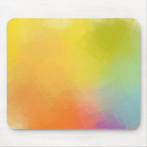 Custom Abstract Art Yellow Pink Red Blue Green Mouse Pad