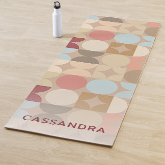 Custom Abstract Circles Mod Fusion Pop Art Pattern Yoga Mat