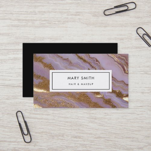 Custom Abstract  Elegant Faux Gold Business Card