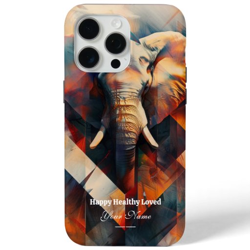 Custom : Abstract Elephant iPhone 15 Promax Case