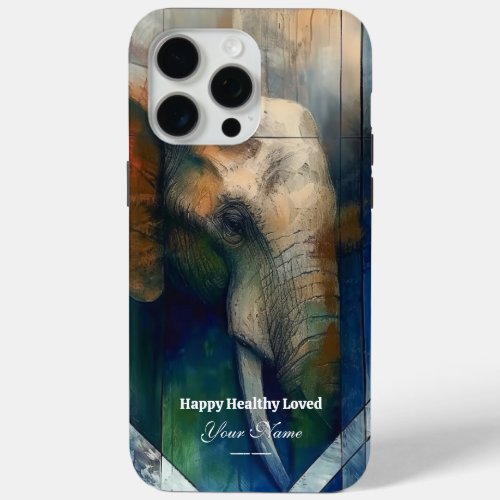 Custom  Abstract Elephant iPhone 15 Promax Case