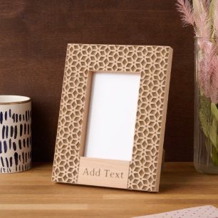 Custom Abstract Engraved Wood Frame