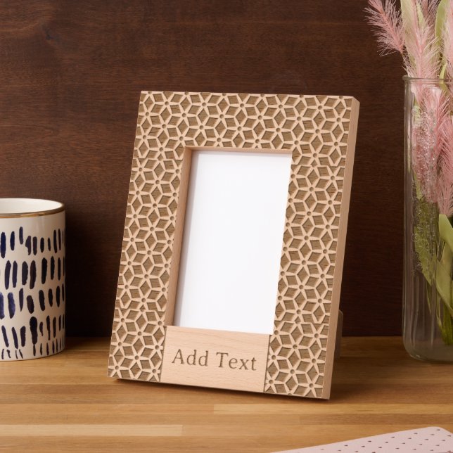 Custom Abstract Engraved Wood Frame Frames (Left)