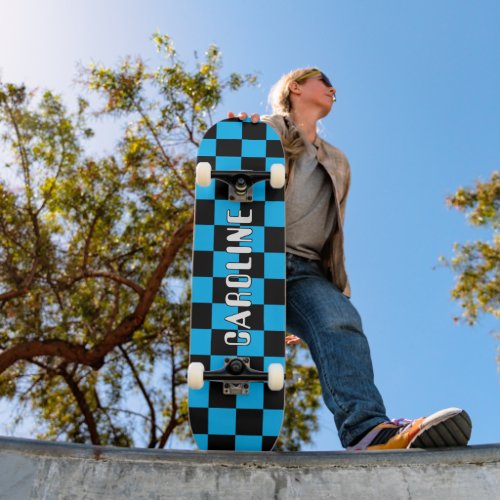 Custom Abstract Hip Geometric Check Mosaic Art Skateboard
