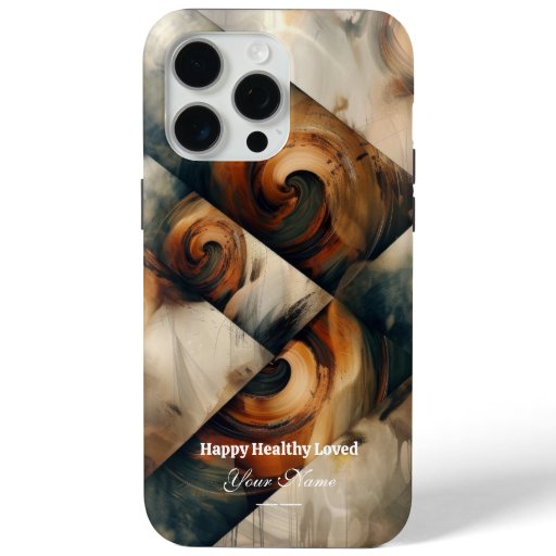 Custom : Abstract Oil Swirl iPhone 15 Promax Case