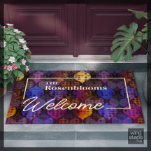 Custom Abstract Pattern Dot Wavy Purple Blue Gold