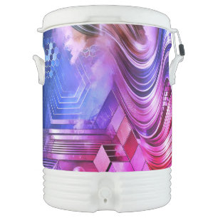 Custom Abstract Pink & Violet Cooler