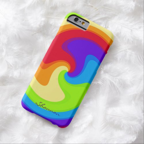 Custom Abstract Rainbow Swirl iPhone 6 case