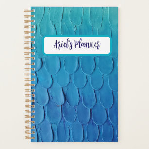 Custom Abstract Underwater Blue Ombre Mermaid Planner