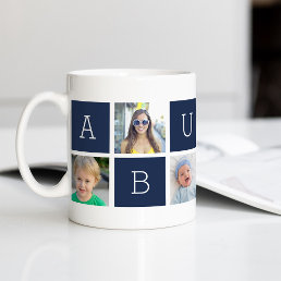 Custom Abuelo Grandfather Photo Collage Coffee Mug