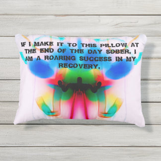 Custom Accent Sobriety Pillow, Recovery A.A. Outdoor Pillow