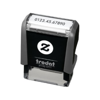 Custom Account Number Self-inking Stamp by KreaturShop at Zazzle
