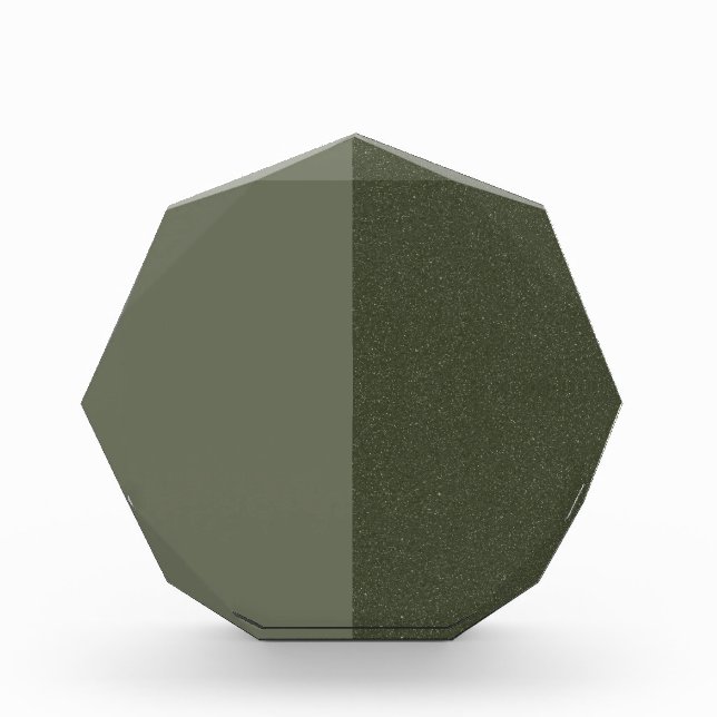 Custom Acrylic Award – Smooth&Textured Moss Green (Front)