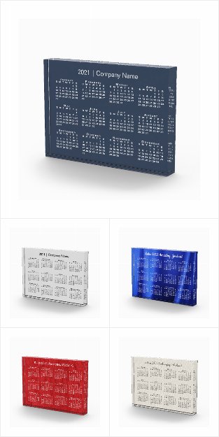 Custom Acrylic Block 2021 Desk Calendars