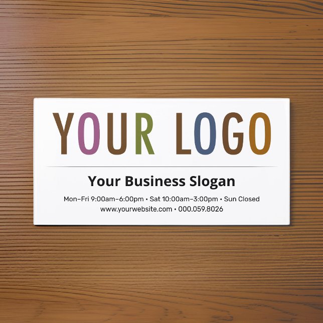 Custom Acrylic Door Sign with Logo for Office Door (MISOOK Classic Acrylic Door Sign with Logo Rectangle)