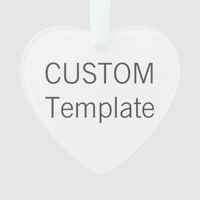 Custom Acrylic HEART Christmas Tree Ornament (Front)