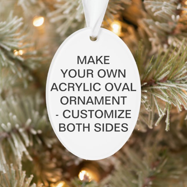 Custom Acrylic OVAL Christmas Tree Ornament (Tree)
