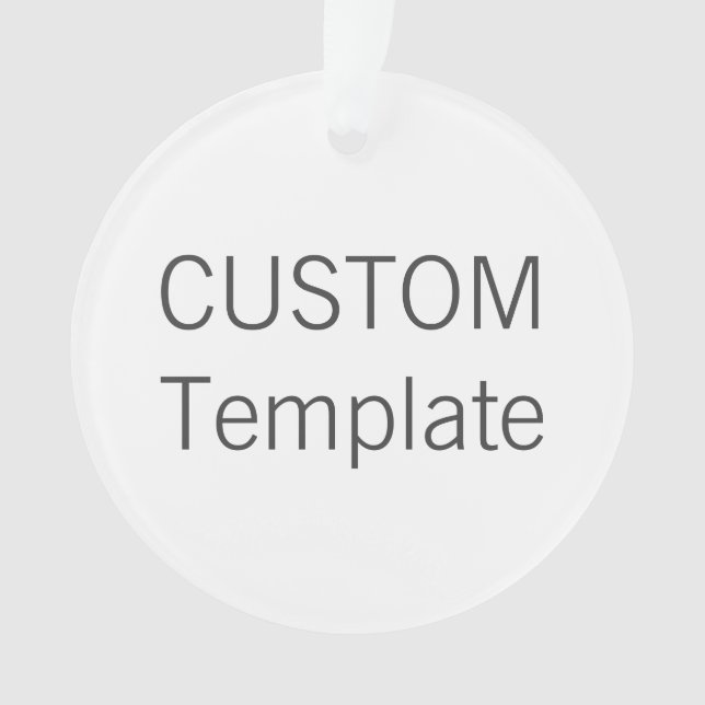 Custom Acrylic ROUND Christmas Tree Ornament (Front)