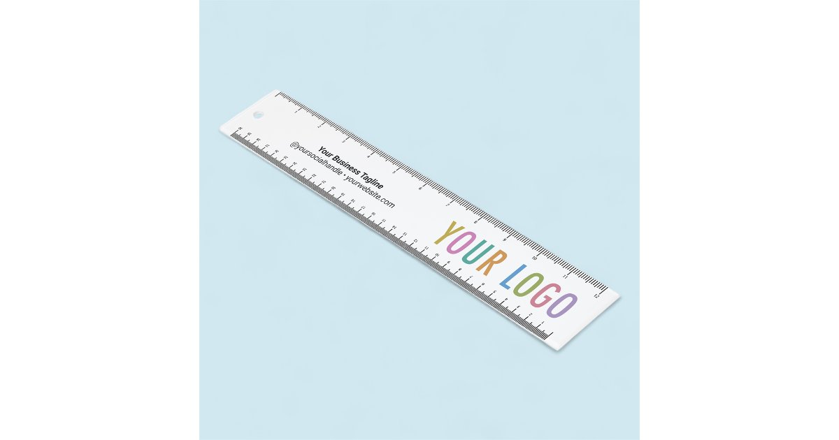 Custom Acrylic Ruler with Company Logo No Minimum | Zazzle