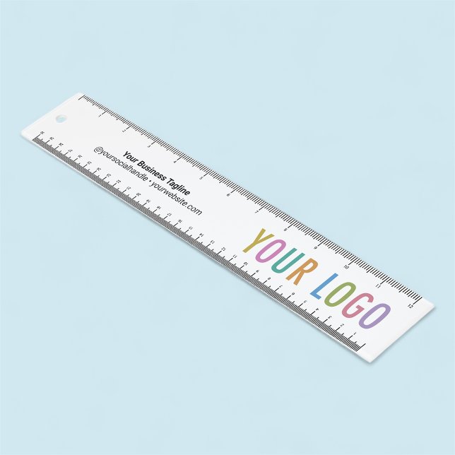 Custom Acrylic Ruler with Company Logo No Minimum (MISOOK 12 inch White Acrylic Ruler with Logo)