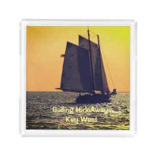 Custom Acrylic Sailing HideAway Serving Tray
