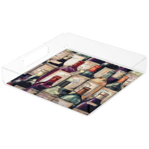 Custom Acrylic Tray-Wine Lovers Tray