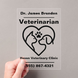 Custom Acrylic Veterinary Office Sign  Invitations