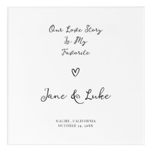 Custom Acrylic Wedding Welcome Sign  Print