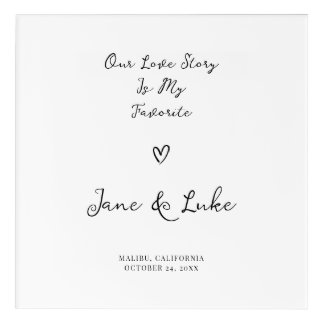 Custom Acrylic Wedding Welcome Sign Print