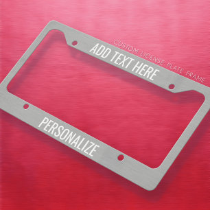 Custom Add 2 Lines Text & Change Background Color License Plate Frame