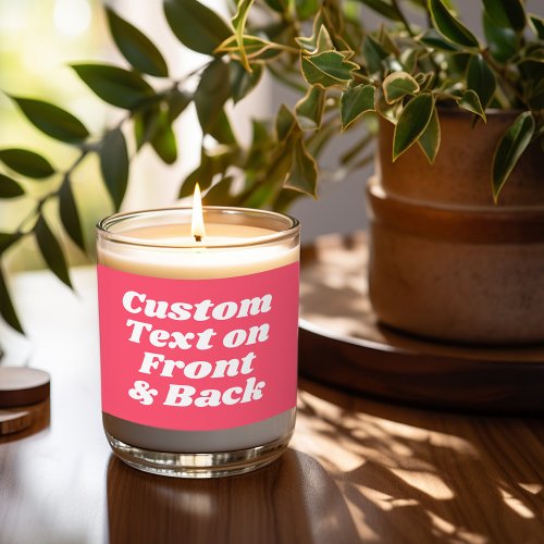Custom Add 2 Text Blocks  Change Background Color Scented Candle
