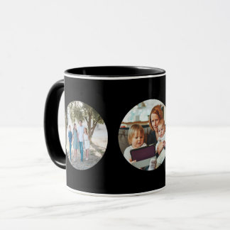 Custom Add 3 Photo Auto Round Personalized Mug