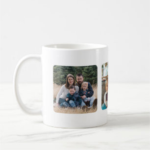 Custom Add 3 Photo Personalized Coffee Mug