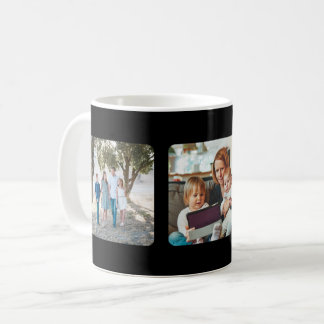 Custom Add 3 Photo Personalized Coffee Mug