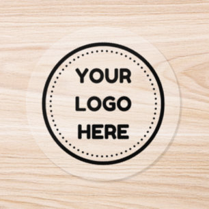 Custom Add Business Brand Store Logo Transparent Classic Round Sticker