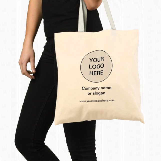 Custom Add Business Logo Company Website Tote Bag (Creator Uploaded)