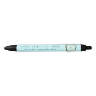 Custom Add Business Logo Promotional Stylish Aqua Pen