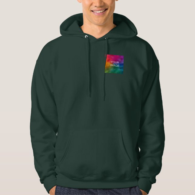 Custom Add Image Logo Text Template Men's Basic Hoodie (Front)