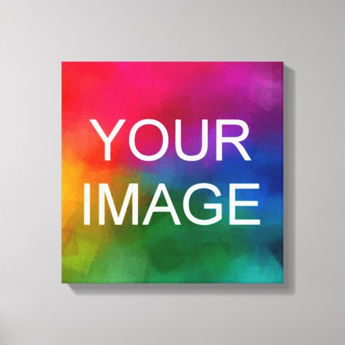 Custom Add Image Photo Picture Logo Budget Square Canvas Print