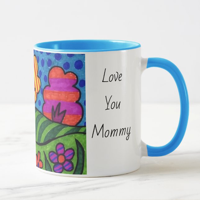 Custom Add Kid's Art Photo Personalize Words Mug (Creator Uploaded)