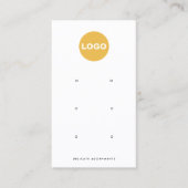 Custom Add Logo 6 Hole Stud Earring Display  Busin Business Card (Front)